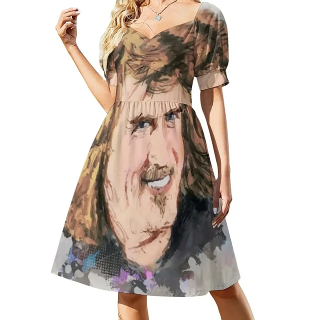 Billy Connolly una pintura digital Vestido sin mangas Vestido de noche de verano Vestido