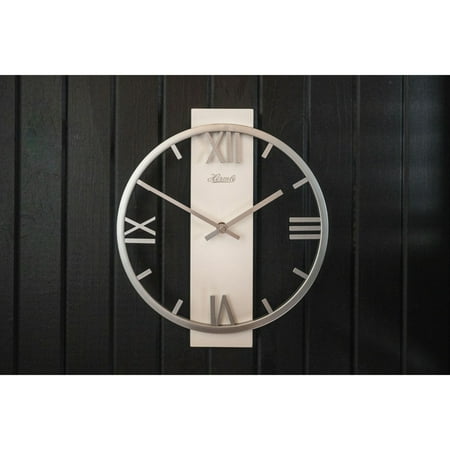Hermle Iron Wall Clock with 3D Hour Bar - 20 - White and Silver