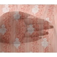 thumbnail image 4 of oneOone Viscose Chiffon Peach Fabric Stripe|Leaves & Floral Block Craft Projects Decor Fabric Printed By The Yard 42 Inch Wide, 4 of 4