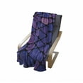 thumbnail image 4 of Abstract Soft Flannel Fleece Blanket, Contemporary Stained Glass Design with Graphic Drops Mosaic Vibrant Pattern, Cozy Plush for Indoor and Outdoor Use, 50" x 60", Purple Pink Black, by Ambesonne, 4 of 6