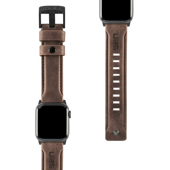 UAG Apple Watch Band 42/41/40mm iWatch Series 11/10/9/8/7/6/5/4/SE3/SE2/SE, Top Grain Italian Leather Replacement Strap, Leather Brown