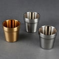 thumbnail image 5 of Double Wall Stainless Steel Mugs for Coffee, Wine, Beer - Durable, Shatterproof Golden Cups for Bar, Grill & Restaurant Use, 5 of 8