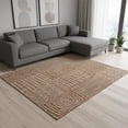 thumbnail image 2 of HomeRoots 678099 8 x 10 ft. Rust & Ivory Geometric Transitional Washable Machine Made Rectangle Area Rug with UV Protection, 2 of 9