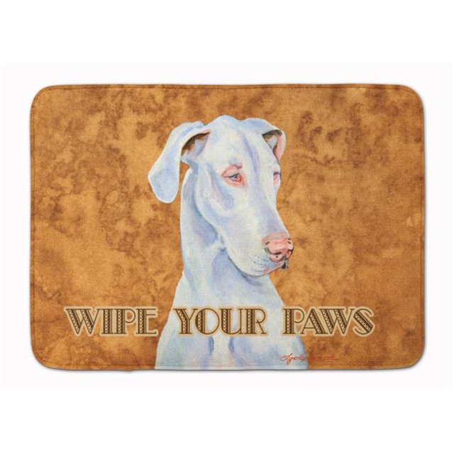 Carolines Treasures LH9444RUG White Great Dane Wipe your Paws Machine Washable Memory Foam Mat