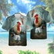 thumbnail image 3 of Camisa hawaiana con estampado 3D de gallo de dibujos animados para hombre, divertidas camisas Aloha con estampado de animales, blusas de calle unisex, blusas con solapa, mangas cortas, 3 of 5