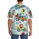 thumbnail image 3 of Fotbe Cartoon Car Racing Camisa Estampada de Manga Corta para Hombre, Casual de Verano, Estilo Playero, Sin Arrugas-4X-Large, 3 of 5