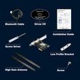 thumbnail image 4 of Tarjeta WiFi 6 AX3000 PCIe WiFi para PC con BT 5.1, adaptador inalámbrico de doble banda 802.11ax con MU-MIMO, latencia ultrabaja, seguridad WPA3, compatible solo con Windows 10/11 (64 bits)..., 4 of 6