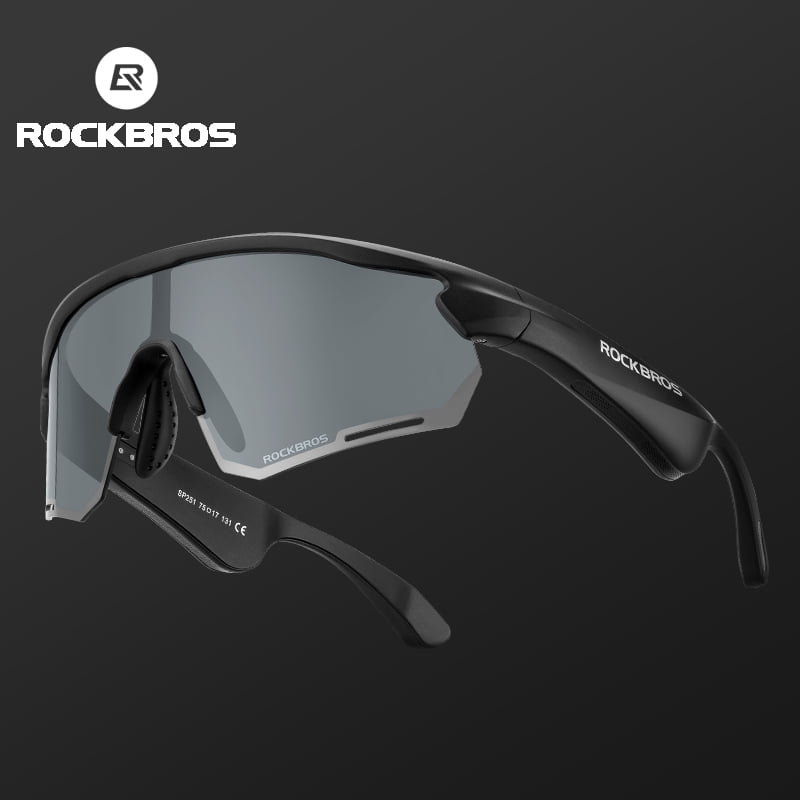 ROCKBROS Sunglasses Bluetooth Polarized Outdoor Electronic Sunglasses for Running/Driving/Cycling/Business