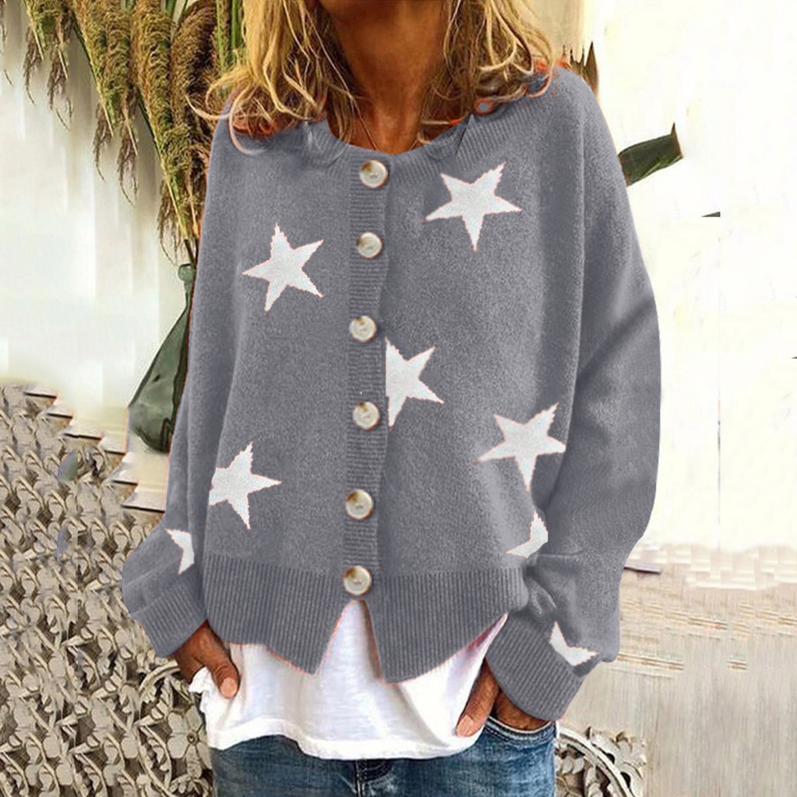 Outfmvch Women Coat Cardigans Star 
