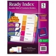 thumbnail image 1 of Consumer Products  Ready Index Dividers- 1-10 Tab- 3HP- 8-.50in.x11in.- 6-ST- Asst, 1 of 1