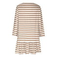 thumbnail image 4 of cfhntfmh Robes de Détente pour Femmes Imprimé Décontracté Manches Longues Col Rond Robe Midi avec Poches Automne Ourlet à Volants Robe de Plage, 4 of 6