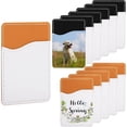 thumbnail image 1 of 12 Pack Sublimation Blanks Phone Wallet, PU Leather Phone Card Holder for Back of Phone, DIY Blanks Credit Card Pocket for Phone Case, Stick on Wallet for Cell Phone, 1 of 6