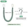 thumbnail image 3 of Uxcell 6-Set Curtain Tiebacks with Curtain Holdbacks, Braided Tie Backs W Black Metal Hooks for Home Window Drapery/Wall Decorative/Bedroom/Office/Nursery/Room/Hotel [Dark green], 3 of 6