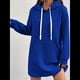 thumbnail image 2 of Suéter Deportivo Informal de Larga con Cordón y Cuello de Gofre para Mujer, Holgado, con Capucha y Bolsillos Azul Colorido XXL, 2 of 3