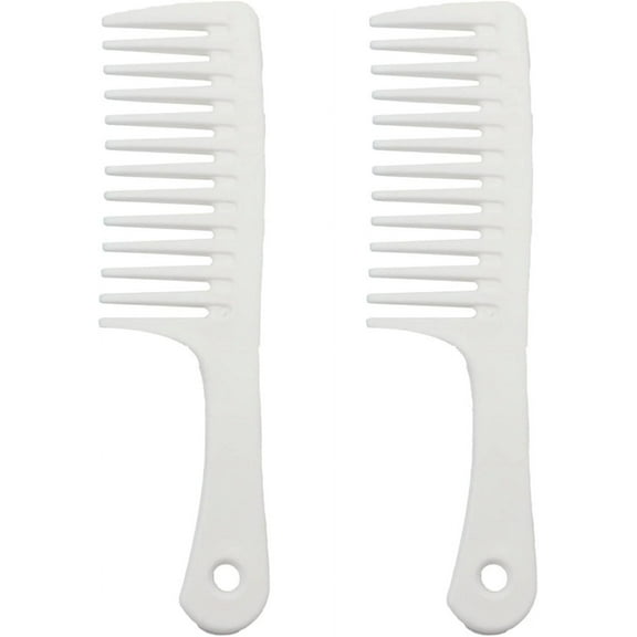 2Pcs Wide Tooth Comb Detangling Comb Paddle Hair Comb Large Hair Detangling Comb For Long Oily Curly Thick Hair Salon Styling Comb For Women (white)