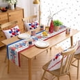 thumbnail image 5 of 4th of July Table Runner 13.8x90 Inches Long Patriotic Stars Runner for Table Poppy Independence Day Table Runners Washable Dresser Scarf for Kitchen Coffee Dining Memorial Day Holiday Party Decor, 5 of 6