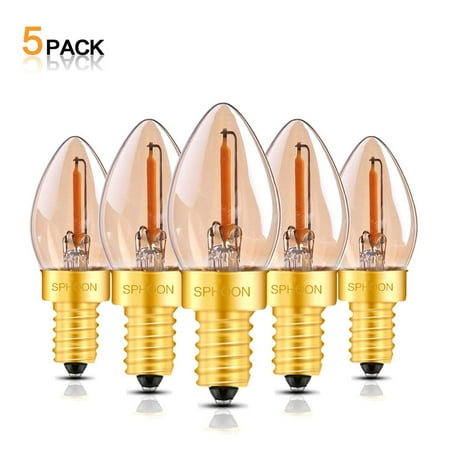 5w lumen filament candelabra incandescent bulbs glow 2200k bulb e12 replacements amber candle c7 warm ultra led base night light