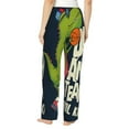 thumbnail image 3 of Naloa Dinosaur Basketball Player Print Women’s Ultra-Soft Comfy Pajama Lounge Pants with Pockets & Drawstring, 3 of 8