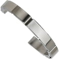 thumbnail image 2 of Stainless Steel Flexible Engravable Brushed and Polished Cuff Bangle Bracelet, 2 of 6