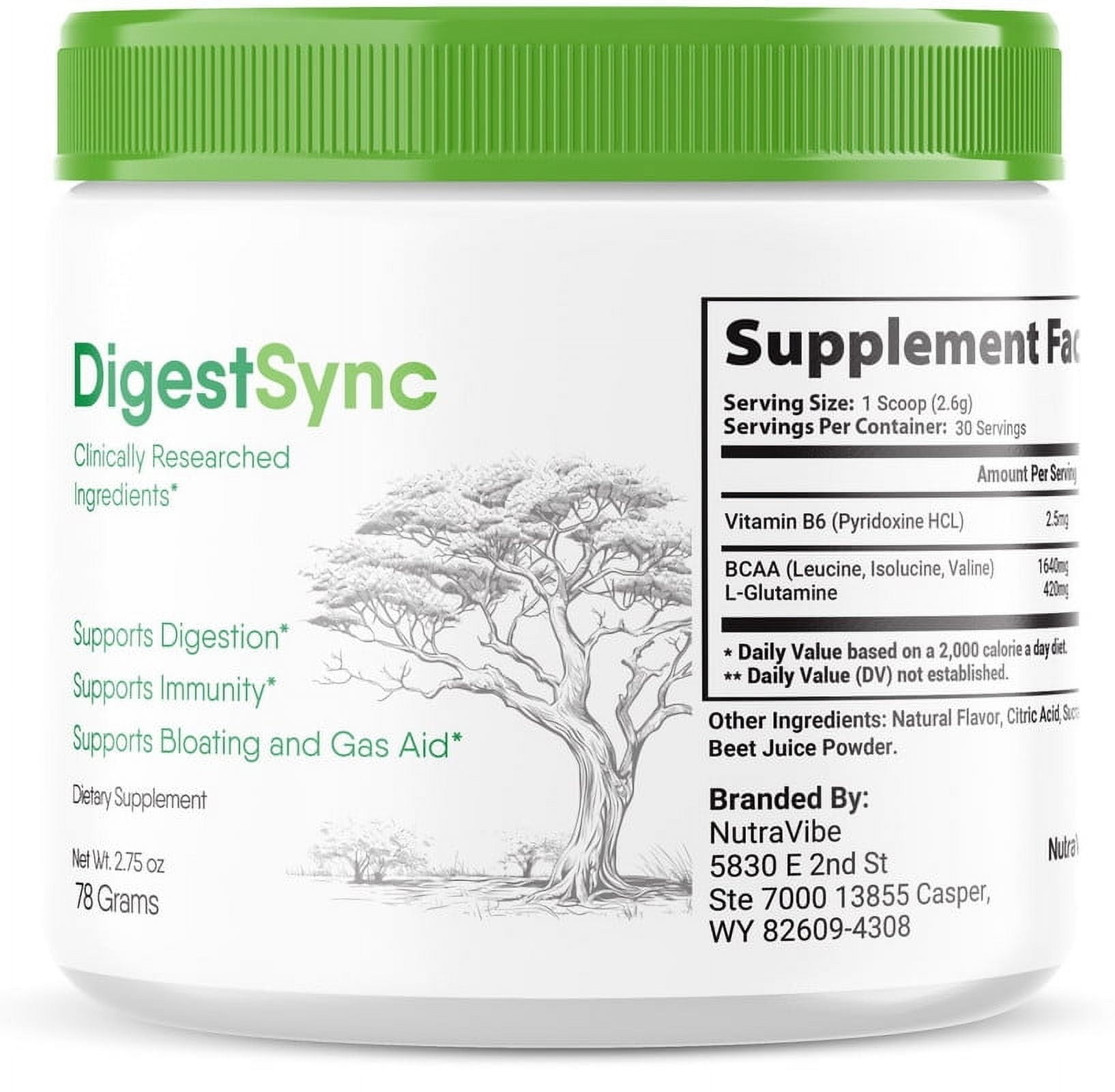 (2 Pack) Digest Sync, Official DigestSync Natural Gut Breakthrough, Supplement, Daily Nutrition in a Jar for Weight Loss, Digestive Wellness, Powder Reviews (60 Servings)