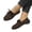 Brown, variant on YOUYEDIAN Loafers for Women Versatile Pointed Toe Vintage Lace-up Low Heel Slip On Flats Fashion Comfortable Soft Casual Outdoor Dress Shoes