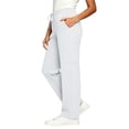 thumbnail image 3 of TEAJOPSUU Scrub Pants for Women Strethcy Solid Color Elasitc Waist Multi-Pockets Caregiver Pants Work Nurse Pants White, 3 of 8