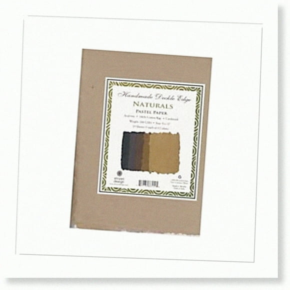 Papier Pastel Artisanal Écologique, 9 x 12 Pouces, Couleurs Naturelles Assorties, Lot de 25 Feuilles