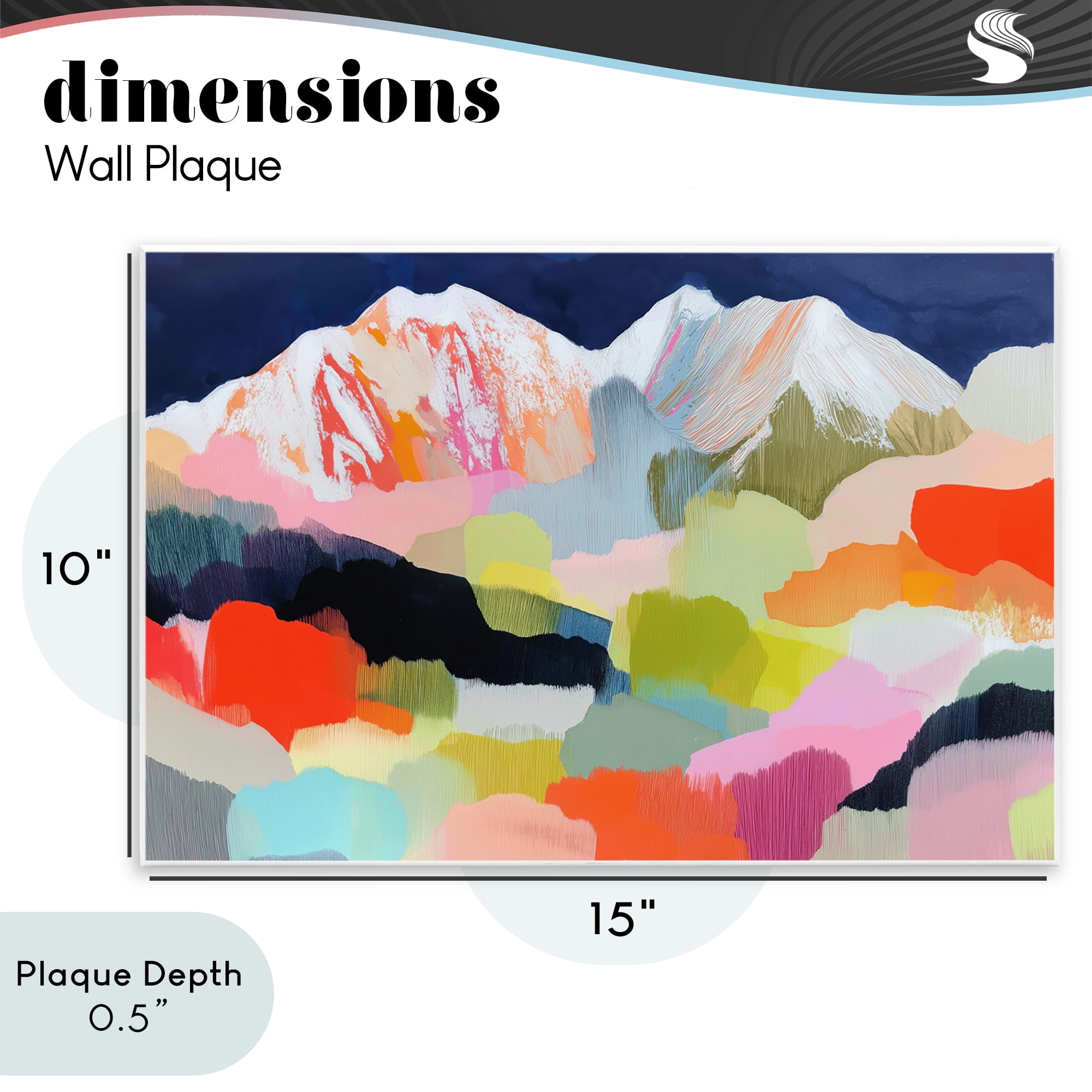 Stupell Industries Alpine Glow in Vibrant Mountains Wall Plaque Art, design by Chromatic Storm Studio