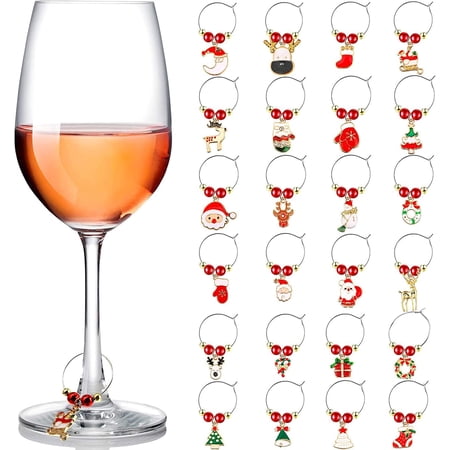 Drink Markers For Stemless Glasses Simply Charmed Magnetic Wine Glass Charms   Set Of 6 Bunny & Flower Drink Markers, Made In USA Reusable Magnetic  Charms