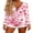 Pink White Letter, variant on Women's Deep V Neck One Piece Shorts Bodysuit Furry Trim Long Sleeve Bodycon Jumpsuit Pajama Cute Heart Print Shorts Romper Valentines