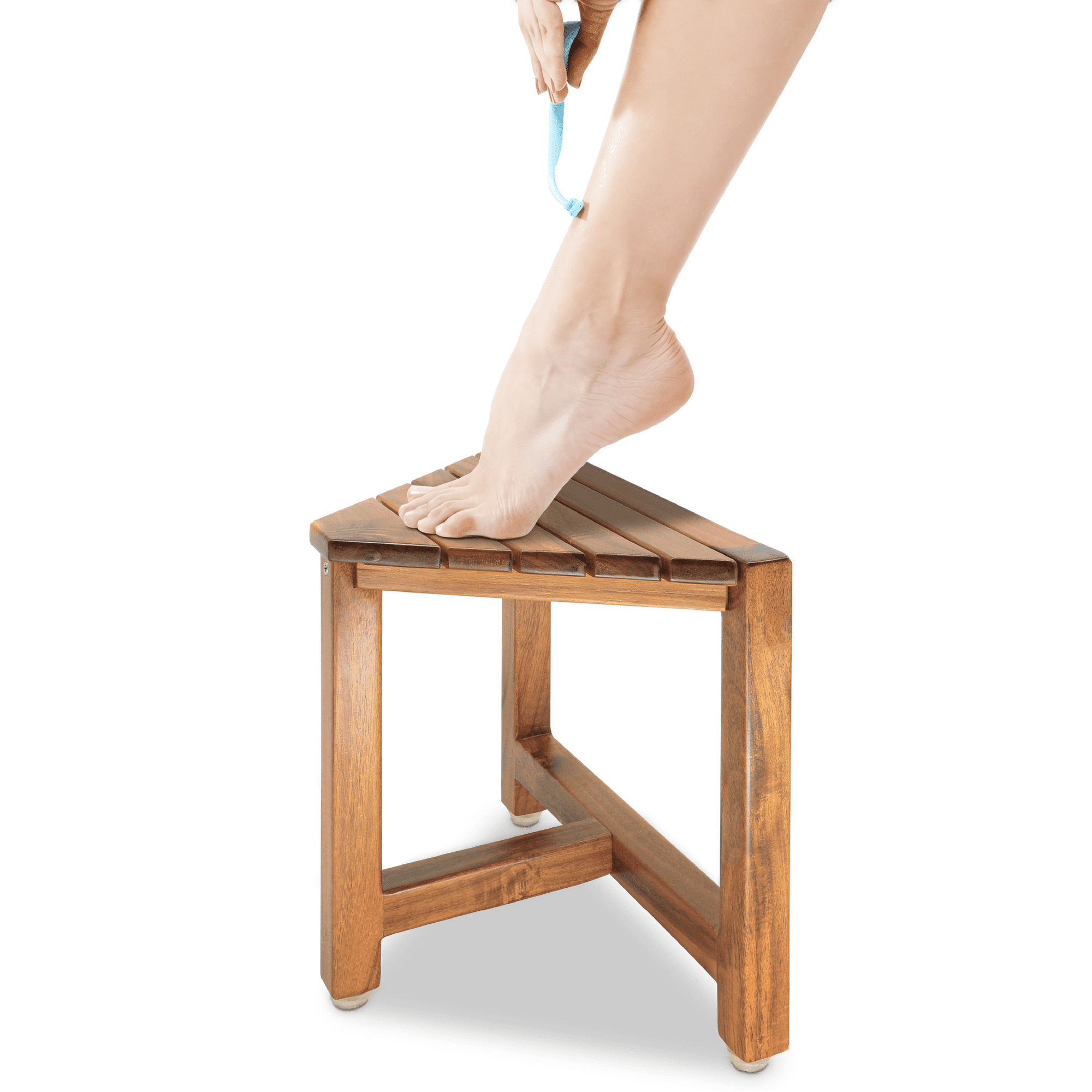 12 in Shower Foot Rest – Small Corner Bathroom Bench, Shower Stool for Shaving Legs, Spa Foot Rest, Compact Bath Seat for Small Shower Spaces
