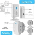 thumbnail image 3 of Wireless Doorbell,Motion Sensor Door Chime for Business Entry,Store Welcome Buzzer Monitor with PIR Detector and Receiver,Home Security Alarm Kit, 3 of 3