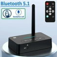 thumbnail image 3 of Adaptador de Audio Bluetooth 5.1 con Control Remoto con Micrófono NFC AUX de 3,5 mm: Transmisor y Receptor de Música Inalámbrico para TV, 3 of 5
