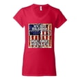 thumbnail image 3 of By His Blood We Are Healed Inspirational/Christian Womenâ€™s Standard V-Neck Tee, Red, Small, 3 of 5