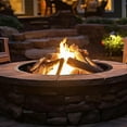 thumbnail image 4 of 36" Black Round Heavy Duty Steel Fire Pit Ring Liner Wood Burning Insert Firepit, 4 of 7