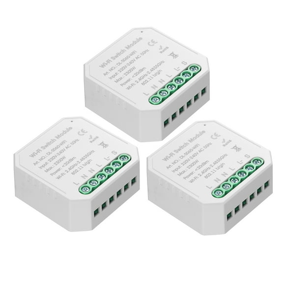Amdohai Tuya MINI DIY One Way Smart Switch Small Body APP Remote Control WiFi Switch Timer Light Switch Compatible With Google Home/Nest & Alexa