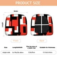thumbnail image 3 of Red and Black Modern Art Geometric Seat Covers for Dining Room Chairs Set Of 4,Stretch Printed Washable Chair Seat Cover with Elastic Ties and Button,Removable Waterproof Couch Cushion Covers, 3 of 6