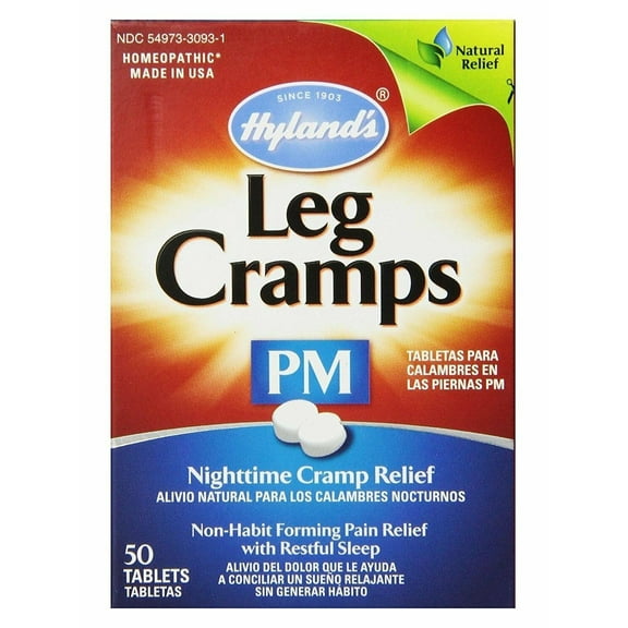 Hyland's Leg Cramps PM With Quinine Tablets 50 ea ( Pack of 6)