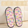 thumbnail image 2 of Fotbe Dinosaur Pantuflas Peludas para Mujer con Estampado, Zapatillas de Peluche, Zapatos de Invierno para Casa, Uso Interior y Exterior-Large, 2 of 8