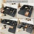 thumbnail image 5 of 137 Inch Charcoal Cloud Sectional Sofa forf living room , No Sagging Foam U-Shaped Modular Couch, Big Couch Includes 4 Back Cushions & 4 Pillows, No Assembly Required, 5 of 13