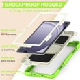 thumbnail image 5 of Allytechgroup Shockproof Case with Screen Protector for Samsung Galaxy Tab A9+ Plus 11" SM-X210 X215 X216, Rugged Bumper Anti-Scratch Kickstand Shoulder Strap Kids Friendly Case Cover, Green, 5 of 9
