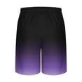 thumbnail image 4 of Mens Wide Leg Shorts with Pockets and Drawstring Elastic Waist Casual Gradient Printed Relaxed Pull-On Breathable Loungewear Pajama Beach Short, 4 of 5
