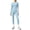 03# Light Blue, variant on Women's 2 Piece Yoga Sets Quick-Dry Gym Workout Tracksuit High Waist Running Leggings & Long Sleeve Top Outfits Light Gray XL
