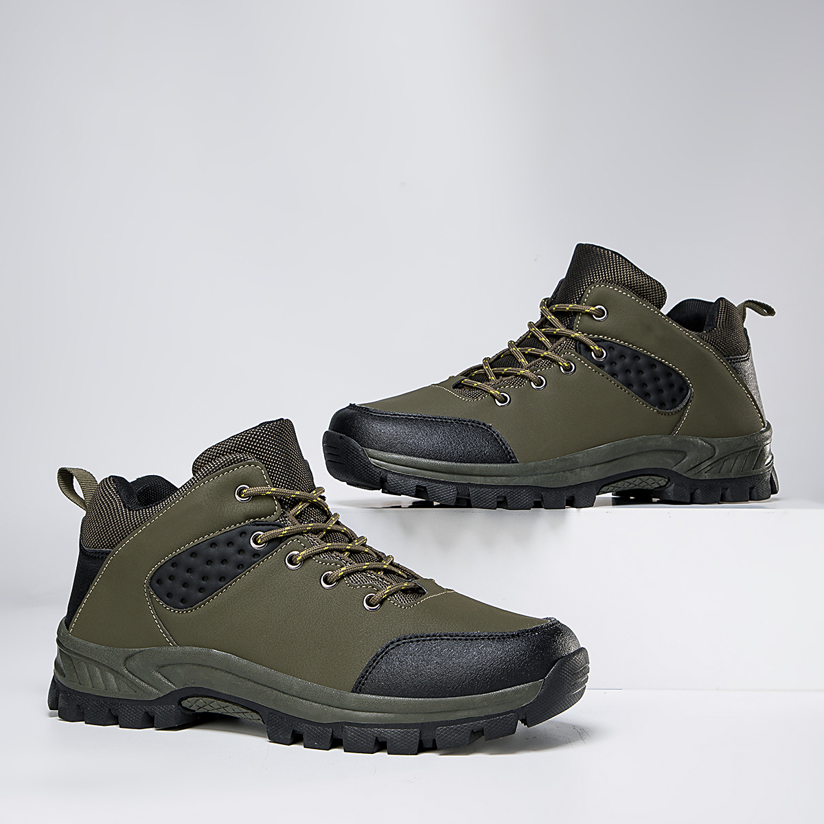 Outdoor Waterproof Men's Hiking Shoes Casual  Leather Man Ankle Boots Male Sport Sneakers Mountain Boots