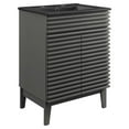 thumbnail image 1 of Modway Render Mid-Century Modern Wood Bathroom Vanity in Gray/Black, 1 of 10
