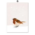 thumbnail image 1 of Carteles de Feliz Navidad, muñeco de nieve, Papá Noel, pino, árbol, bosque, pájaro, coche, regalo, arte de pared, impresiones en lienzo, imágenes, vacaciones, decoración del hogar, 1 of 4