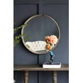 thumbnail image 5 of 28'' Round Wood Mirror Natural Modern Wall Mirror Bathroom Mirror Decor Foyer Living Room Decorations, 5 of 8
