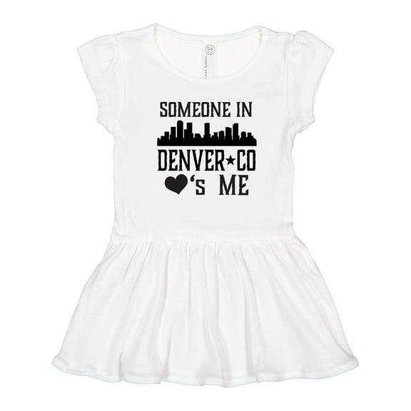 Inktastic Denver Colorado Someone Loves Me Skyline Girls Toddler Dress