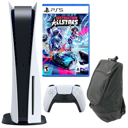 Sony PlayStation 5 Console with Destruction AllStars Collection Game and Carry Bag (PS5 Disc Version)