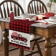 thumbnail image 6 of Table Runner Clearance! Buffalo Plaid Valentine Day Table Runner Anniversary Holiday Kitchen Dining Table Decoration for Home Party Indoor Valentines Day Decorations 1X Table Runner, 6 of 9